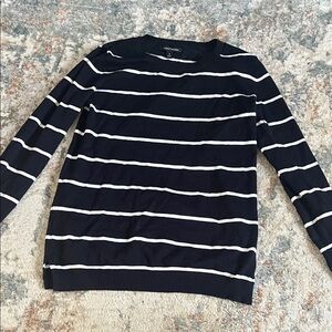 J. Crew Navy and White Striped Sweater